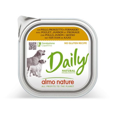 Almo Nature Daily 9 x 300 g mit Huhn, Schinken und Käse