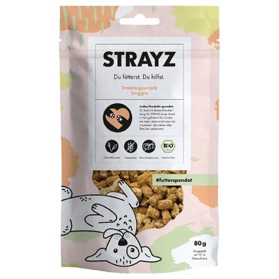 STRAYZ Ekologiskt Veggie Snack Ekonomiförpackning: 4 x 80 g