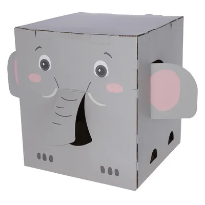 Kerbl Pet Cat Scratching House Elephant - L 35 x W 35 x H 39 cm