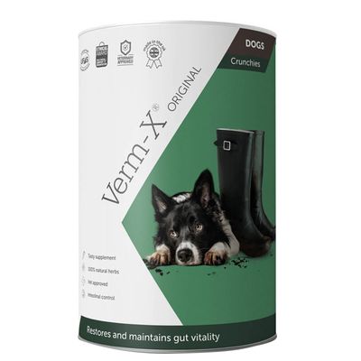 Verm-X Crunchies snacks para higiene intestinal para perros 325 g
