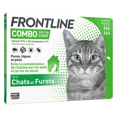 FRONTLINE Combo Chat - 6 mois de protection (6 pipettes)
