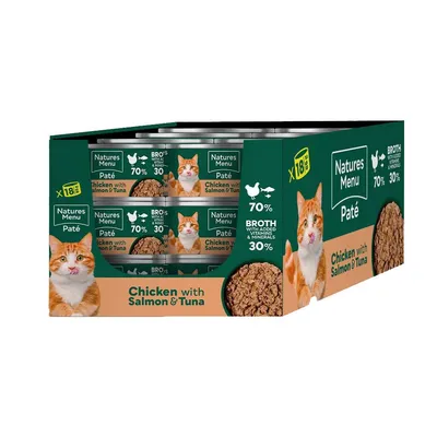 Natures Menu Pâté Cans Adult - Chicken with Salmon & Tuna - 18 x 85g