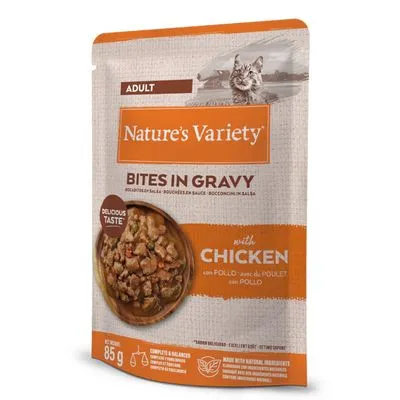 Nature's Variety Bites in Salsa Adult 22 x 85 g  - con Pollo