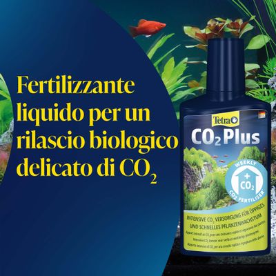 Tetra CO2 Plus fertilizzante liquido per acquari, fornitura intensiva di CO2 per una crescita rigogliosa e rapida delle piante. Fertilizzante settimanale a base di CO2.