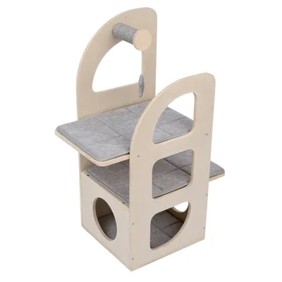 TIAKI Aidan Cat Scratching Tree - Light Grey TIAKI Aidan Cat Scratching Tree - Light Grey