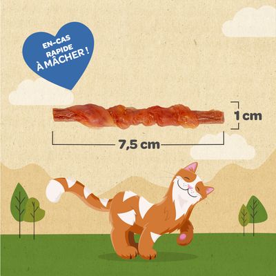 Friandises Meowee ! Chicken Twister Sticks : 2 x 31 g + 1 paquet offert !