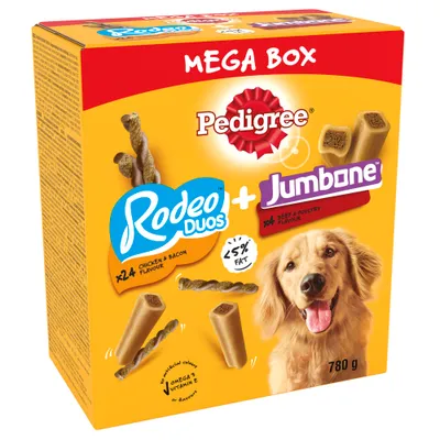 PEDIGREE® RODEO™ DUOS & JUMBONE™ Medium Dog Treats Multipack - 780g