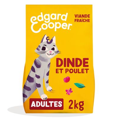 Edgard & Cooper Adult dinde, poulet sans céréales pour chat 2 kg