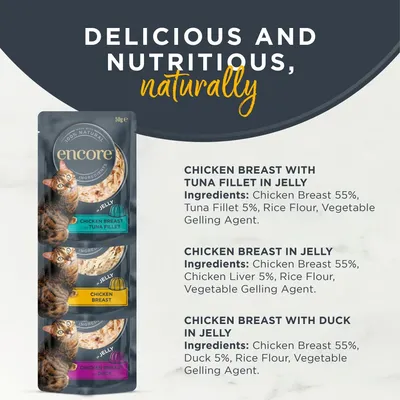 Encore Jelly Pouch Mix 20 × 50 g - Chicken Selection (3 druhy)