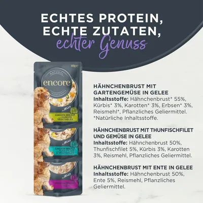 Encore Jelly Pouch Mix 5 x 100 g - Feinste Auswahl (3 Sorten gemischt)