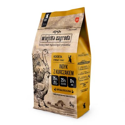 Wiejska Zagroda Kitten, indyk z kurczakiem 5 kg