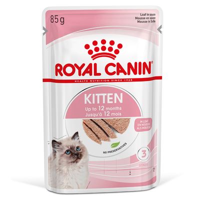 ROYAL CANIN Kitten, up to 12 months, 85g, Mousse in Sauce, without preservatives, Stage 3.
