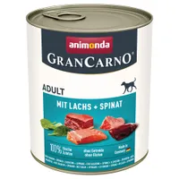 animonda GranCarno Original Adult  24 x 800 g - Lazac & spenót