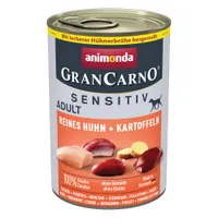Animonda GranCarno Adult Sensitive 24 x 400 g pour chien - pur poulet & pommes de terre
