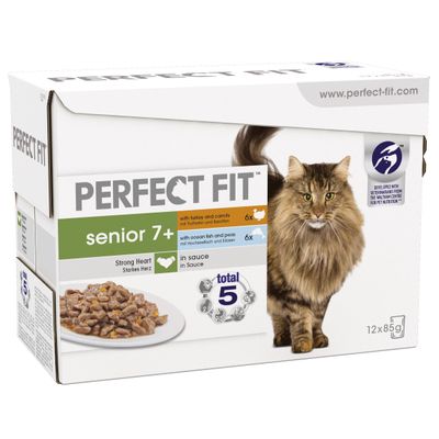 Perfect Fit Senior 7+ Pouches – Mixed Pack in Sauce 12 x 85g