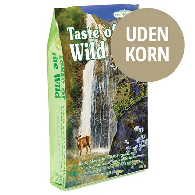 Taste of the Wild Rocky Mountain Feline Formula with Roasted Venison & Smoked Salmon, UDEN KORN synligt på pakken