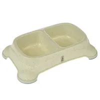 Gamelle double TIAKI pour chien et chat - 2 x 650 ml