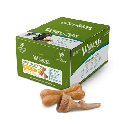 Whimzees by Wellness Antler & Ricebone - Size M (40 Snacks)