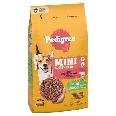 Pedigree Mini Adult <10 kg s hovězím a zeleninou 1,4 kg