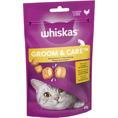 Whiskas Groom & Care Adult Cat Treats with Chicken Whiskas Groom & Care Adult Cat Treats with Chicken