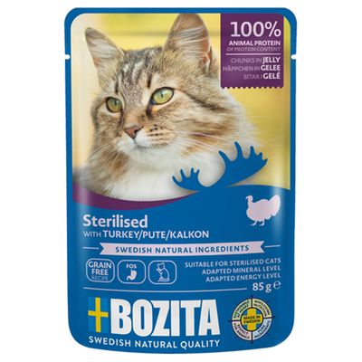 Bozita Sterilised kousky v želé 12 kapsiček (12 x 85 g) krůtí