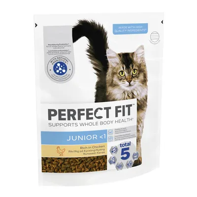 Perfect Fit Junior <1, rich in chicken, supports whole body health with natural prebiotics and high quality ingredients. Features total 5 benefits for healthy growth and development. Perfect Fit Junior <1, rich in chicken, supports whole body health with natural prebiotics and high quality ingredients. Features total 5 benefits for healthy growth and development.