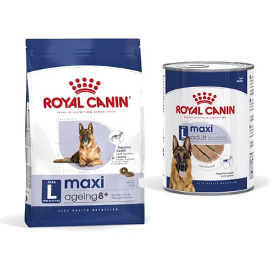Royal Canin Size Dry Dog Food + Royal Canin Wet Dog Food - 15% Off! * - Maxi Ageing 8+ (15kg) + Maxi Ageing in Loaf (12 x 410g)