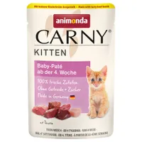 animonda Carny Kitten 12 x 85 g pour chat - Baby Paté, bouillon de bœuf