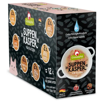 GranataPet Suppenkasper Probierpaket - Sparpaket: 24 x 70 g (6 Sorten)