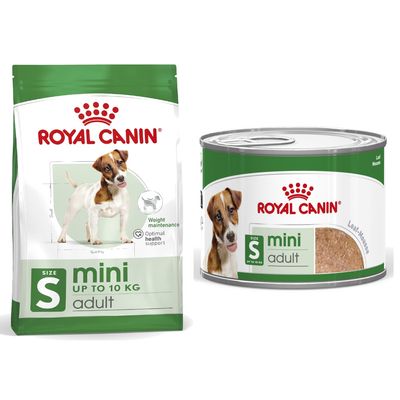 Royal Canin Size Dry Dog Food + Royal Canin Wet Dog Food - 15% Off! * - Mini Adult (4kg) + Mini Adult in Loaf (12 x 195g)