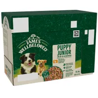 James Wellbeloved Puppy & Junior Hypoallergenic Pouches - Turkey with Rice - 12 x 90g