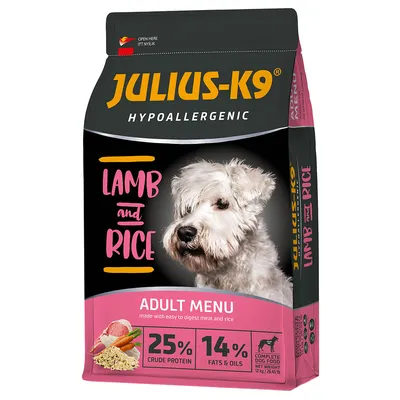 JULIUS-K9 High Premium Adult Hypoallergenic Agnello Crocchette per cani - 12 kg JULIUS-K9 High Premium Adult Hypoallergenic Agnello Crocchette per cani - 12 kg