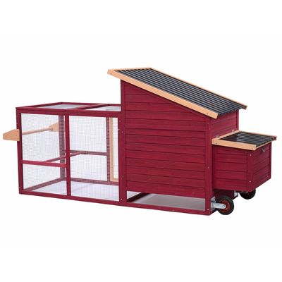 TIAKI hønsehus i tre med hjul