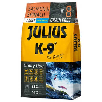 JULIUS K-9 Adult, лосось и шпинат - 10 кг