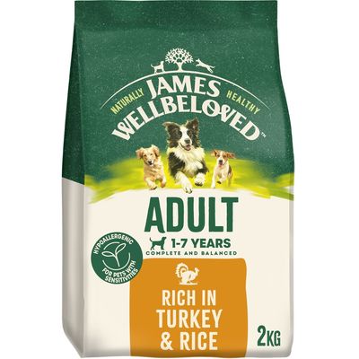 Adult 1-7 years, complete and balanced, hypoallergenic for pets with sensitivities, rich in turkey and rice, 2kg