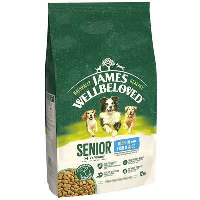 James Wellbeloved Senior Hypoallergenic - Fish & Rice 12kg