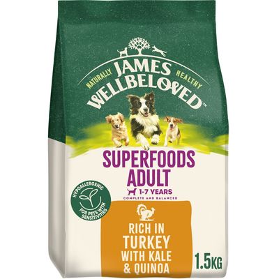 James Wellbeloved Adult Hypoallergenic Superfoods Turkey with Kale & Quinoa