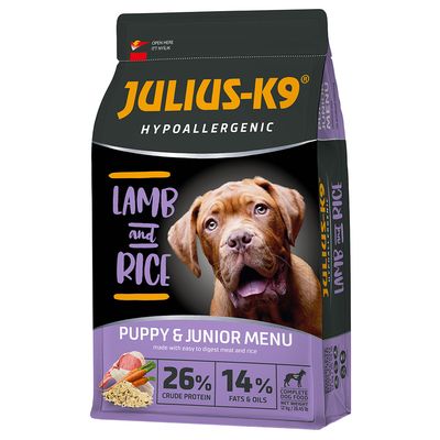 JULIUS-K9 High Premium Puppy & Junior Hypoallergenic lam Økonomipakke: 2 x 12 kg