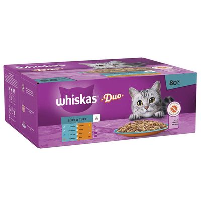 Whiskas 1+ Duo Surf & Turf in Jelly 80 x 85g