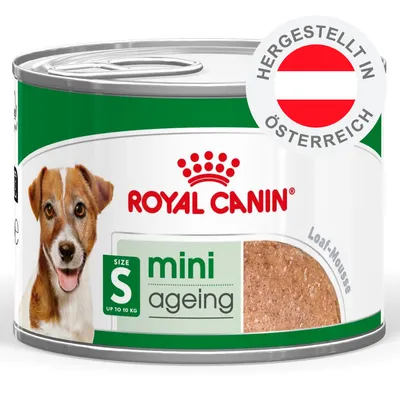 ROYAL CANIN mini ageing Loaf-Mousse, Size S bis 10 kg, Hergestellt in Österreich