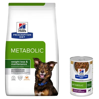 Hill's Prescription Diet + 3 x 354 g Μοσχάρι και Λαχανικά Δωρεάν! - Metabolic Weight Management με Κοτόπουλο 6,5 kg + 3 x 354 g Δωρεάν!
