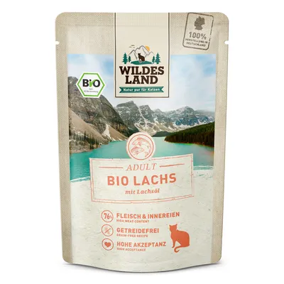 Wildes Land Organic 12 x 85g - Organic Salmon with Salmon Oil