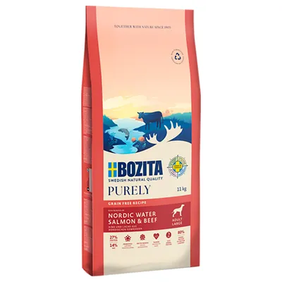 Bozita Grain Free Zalm & Rund voor grote honden Hondenvoer - 11 kg