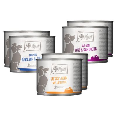Sparpaket MjAMjAM Adult Hund 24 x 200 g Mix I (3 Sorten)