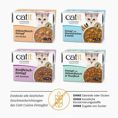 Catit Cuisine Eintopf 12 x 95 g - Huhn mit Kürbis