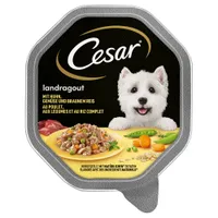 Megapack Cesar Schale 28 x 150 g - Landragout mit Huhn, Gemüse und braunem Reis