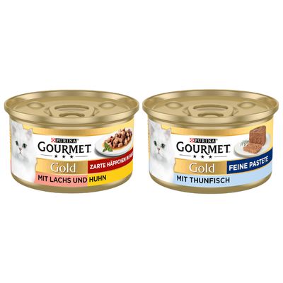 Pakiet mieszany Gourmet Gold Mus/Kawałki w Sosie, 48 x 85 g Pakiet IV