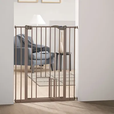 Savic Dog Barrier преграда за стълби с вратичка за котки - В 107 cм, Ш 75 до 84 cм