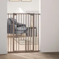 Savic Dog Barrier Treppenschutz mit Katzenklappe - Höhe 107 cm, Breite 75 bis 84 cm