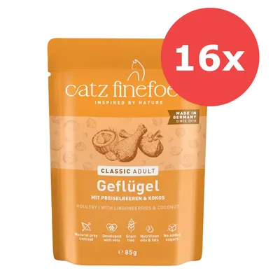 Sparpaket catz finefood Pouch 16 x 85 g Sparpaket catz finefood Pouch 16 x 85 g